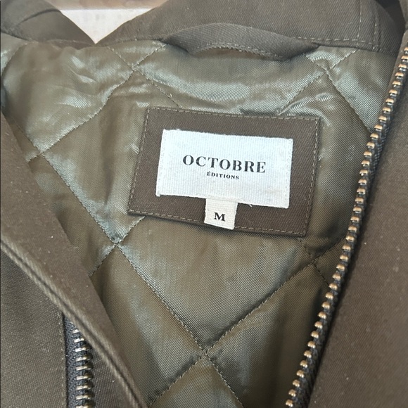 Octobre Men’s Peter Parka Olive Hooded Jacket - Picture 5 of 7